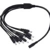8 in 1 DC Power Splitter Cable – 1 Female to 8 Male Barrel Connectors for Multi-Device Power