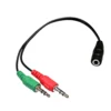 3.5mm Y Splitter Adapter – 1 Female to 2 Male for Computer Audio + Microphone - Reliable and Easy to use