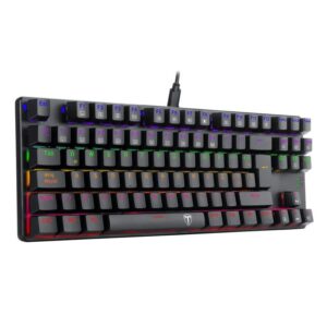 T-DAGGER TGK313 BORA Gaming Mechanical Keyboard - Rainbow LED Lighting -TKL Size 87 Key - AR/EN Key || (T-TGK313) (Blue Switch)