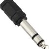 3.5mm female to 6.5mm male headphone stereo audio jack adapter