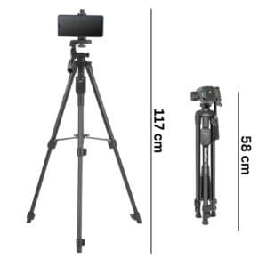 NP8830 Extendable Tripod with Remote Controller Outdoor Live Selfie Camera Phone Floor Stand for DSLR Camera