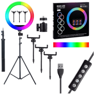 The Mohrim MJ-36 RGB Colors LED Ring Light for Camera Smartphones