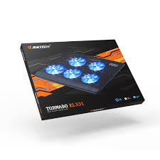 alt="قاعدة تبريد Tornado KL331 بمروحيات 5×80مم USB لون أسود"