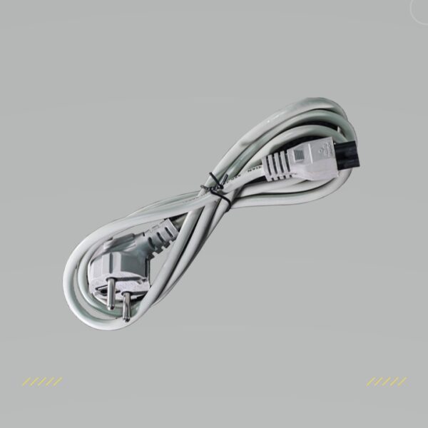 alt="كابل طاقة لابتوب Zero رمادي بطول 1.5 متر و10A مطابق لمواصفات IEC‑60320"