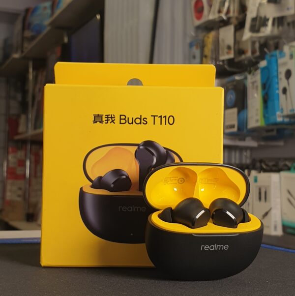 Realme Buds T110 Wireless Earbuds – 10mm Drivers, AI ENC, 38-Hour Playback, Low-Latency 88ms, IPX5 (True Wireless)
