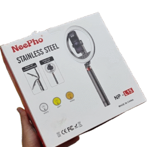 neepho np-l15 selfi stick, ring light, tripod