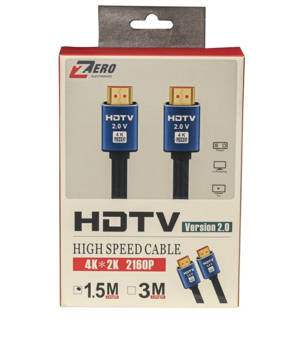 Zero HDTV 2.0V 4K HDMI Cable 1.5 Meter High-Speed UHD Connection