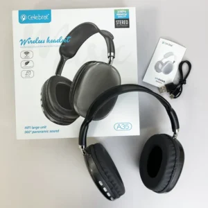 Celebrat A35 Wireless Headphones – Powerful Hi-Fi 360° Panoramic Sound & Long-Lasting Battery Life