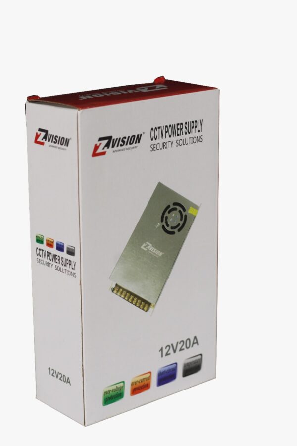 Zero 12V 20A Power Supply Adapter for CCTV and Alarms