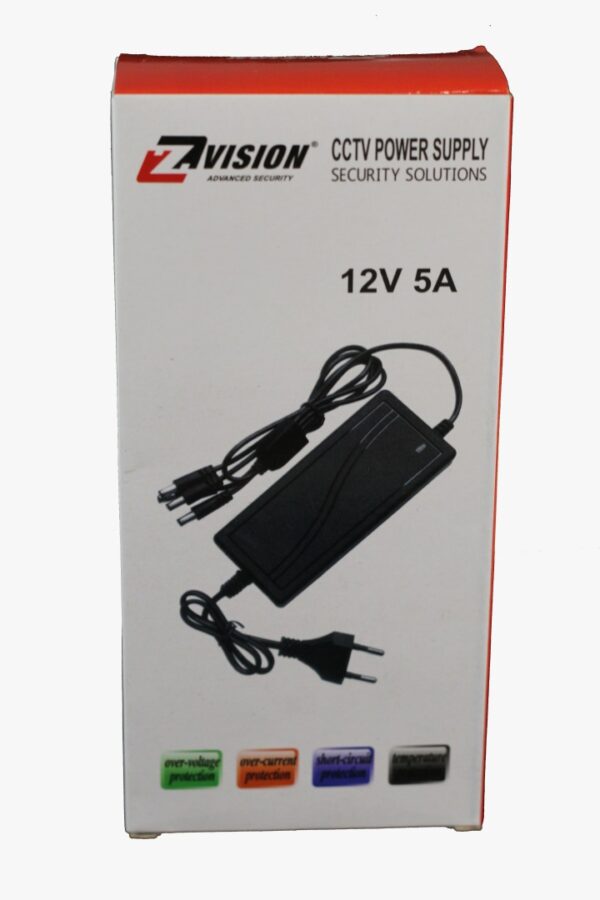 Zero 12V 5A 4×1 Power Adapter for CCTV Cameras