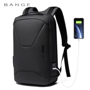 Bange BG-22188 Premium Anti-Theft TSA Lock 15.6″ Laptop Backpack, Reliable , Waterproof , USB 3.0 Fast-Charging – Black