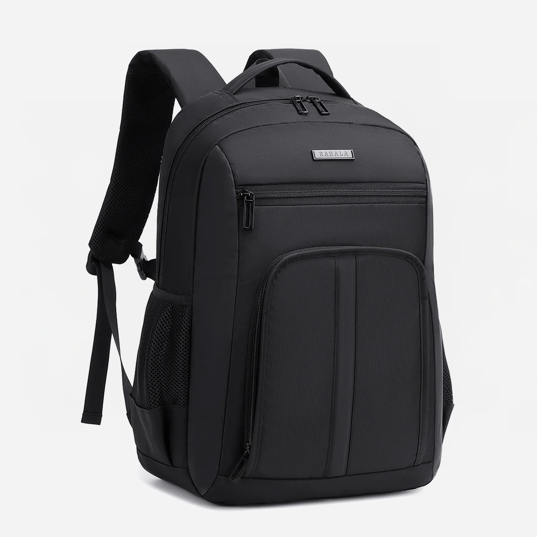 Rahala RAL810 Premium Water-Resistant 15.6” Laptop Backpack — Reliable , Anti-Theft, USB Port, 20L, Multi-Pocket For College And Work – Black