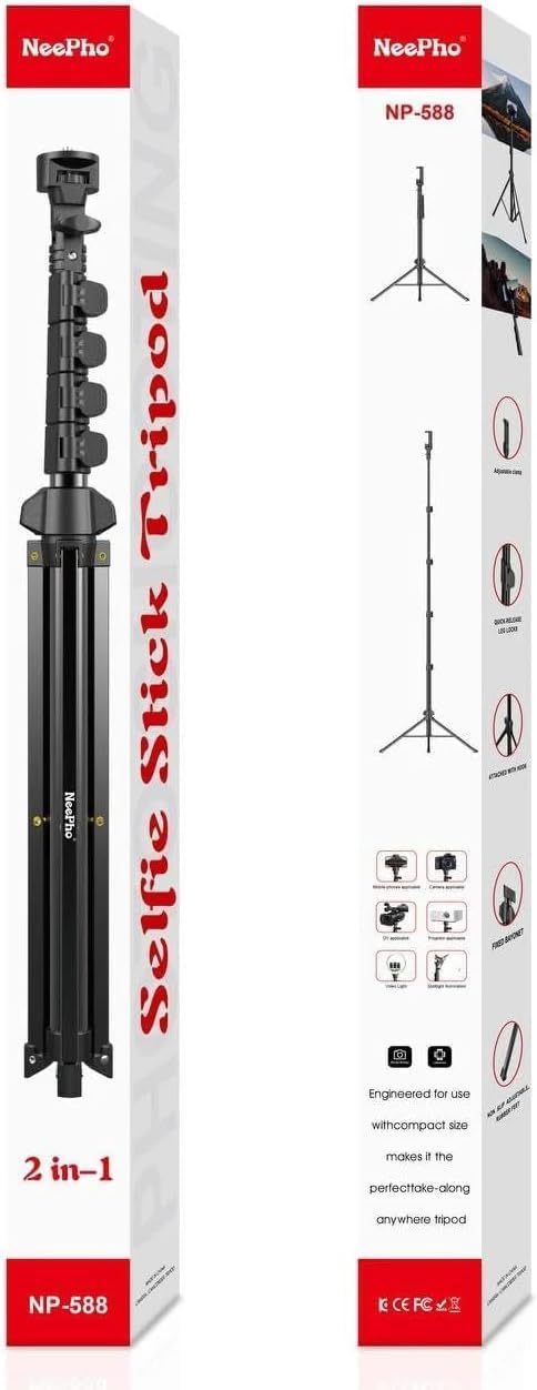 NeePho NP-588 165CM 2-in-1 Selfie Stick & Tripod