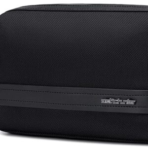 Arctic Hunter K00677 Men’s Handbag — Water-Resistant, Multi-Pocket Organizer, 2.8 L Capacity, Premium Composite Polyester, Lightweight & Durable (Black)