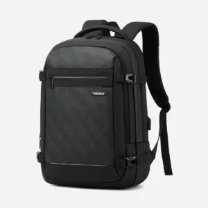 Rahala EF92M Premium Water-Resistant 15.6” Laptop Backpack — Reliable , Anti-Theft, USB Port, 20L, Multi-Pocket For College And Work – Black