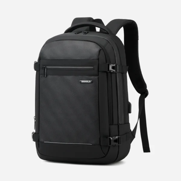 Rahala EF92M Premium Water-Resistant 15.6” Laptop Backpack — Reliable , Anti-Theft, USB Port, 20L, Multi-Pocket For College And Work – Black