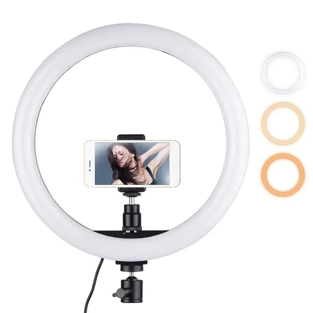 NeePhoNP LLEDFoldableTripodSelfieRingLightInchWithPhoneHolderee