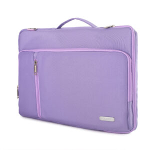 Carry your tech in style with Elite Elegance GS95 laptop sleeve: soft-lined padding, smart front pockets, top handle and shoulder strap for commute.