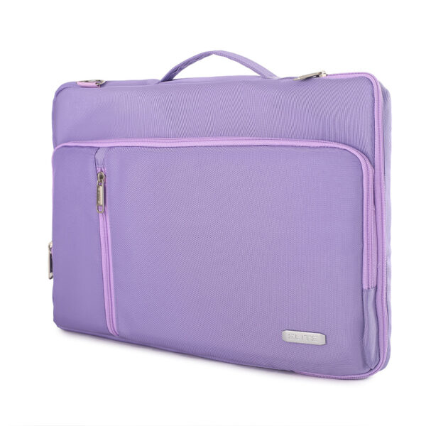 Carry your tech in style with Elite Elegance GS95 laptop sleeve: soft-lined padding, smart front pockets, top handle and shoulder strap for commute.