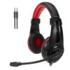 Gigamax Plus Y-888 Stereo Gaming Headphone – Powerful Bass and Comfortable Design With Dual 3.5mm Sockets (Black/Red)