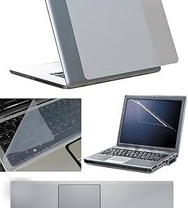 QH-224 4-in-1 Laptop Skin & Screen Protector – Crystal-Clear 15.6″ Coverage, Ultra-Durable, Easy Apply