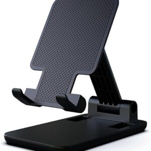 Earldom EH314 Pro-Grade Foldable Phone Stand (4.5–7.0”) – 180° Liftable, Non-Slip, Black - Reliable and Easy To Use