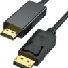Zero DisplayPort to HD Cable 1.8m – DP to HD Type-A for Monitor & TV Connection - Reliable and Easy to Use