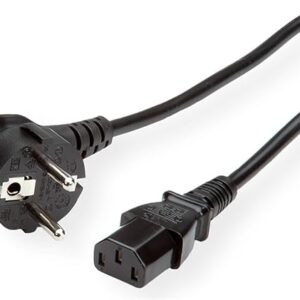 16A PC Power Cable 1.5m – Reliable Heavy-Duty IEC C13 Mains Lead - Black