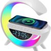 HR-3401 LED Charging Speaker – RGB Bedside Lamp, Bluetooth Speaker, Alarm Clock & Wireless Induction Charger