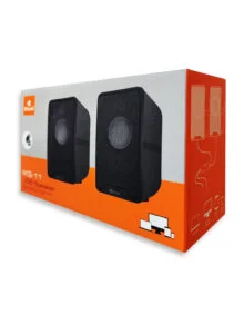 Kisonli KS-11 Multimedia Stereo Speakers – Reliable USB Power + 3.5mm AUX (Black)