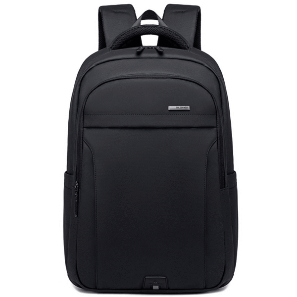 Golden Wolf GB00711 Premium 15.6″ Laptop Backpack – 27L, Reliable Water and Scratch Resistant, USB Port, Multi-Pocket for College & Work – Black