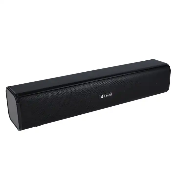 Kisonli I-600 USB 2.0 Sound Bar – Compact Stereo PC Speaker, 3.5W Clear Audio, Plug & Play – Black