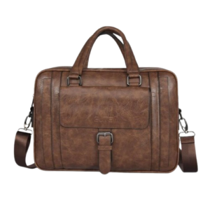 Elite Elegant GS160 Premium Leather Cross Bag – Classic Brown, 4 Pockets, 43×36cm - Brown