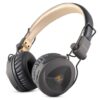 L’AVVENTO HP236 Bluetooth 5.0 Headphone – Powerful Turbo Bass, Foldable, 15H Playtime (Gray/Gold)
