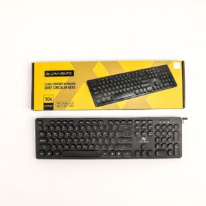 L'AVVENTO (KB206) 2.4G Wireless Keyboard – US+Arabic layout Injection – Black