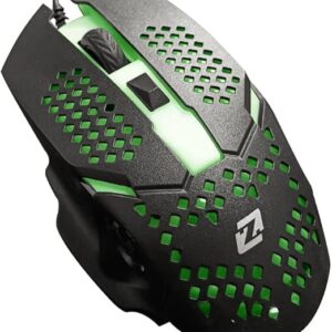 Wired Optical Mouse 1000DPI Gaming Mouse USB Gaming Mouse Ergonomic Mouse with Colorful Breathing Light - Black (ZR-1720)