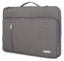 Elite Elegance GS95 Premium 15.6” Laptop Sleeve Bag with Strap & Pockets – Grey